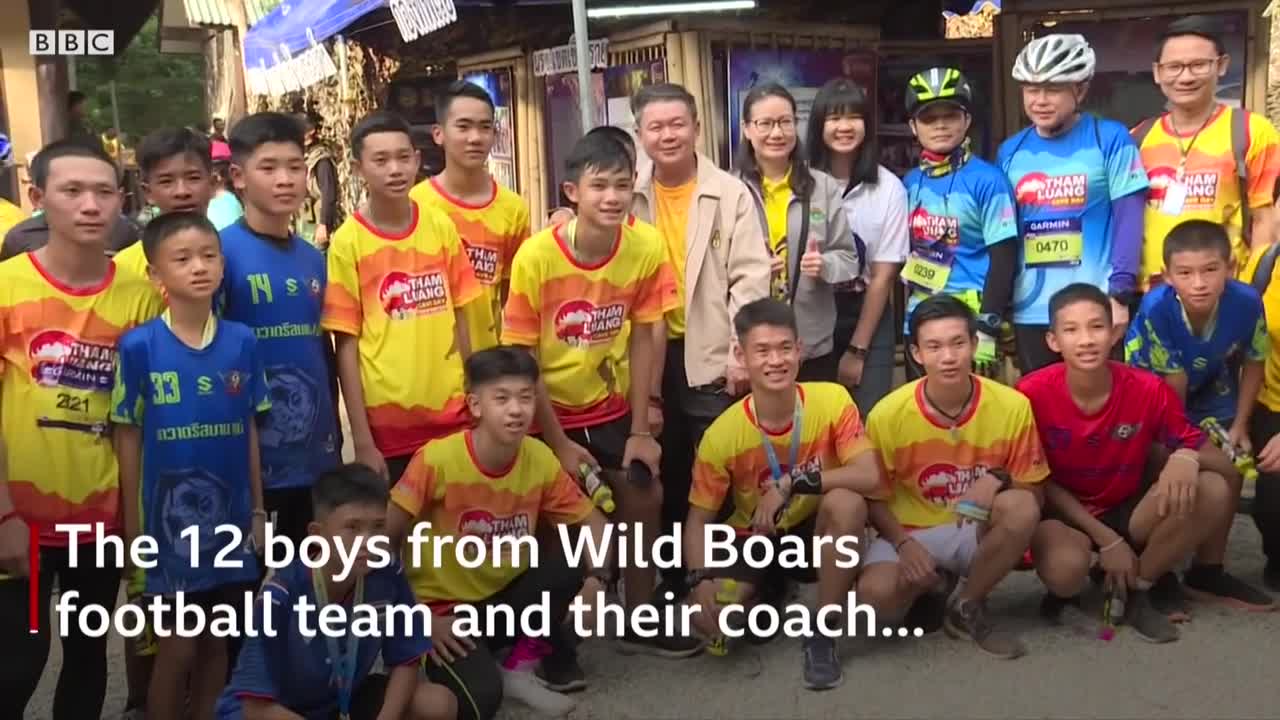 Thailand cave rescue: Boys mark one year anniversary - BBC News