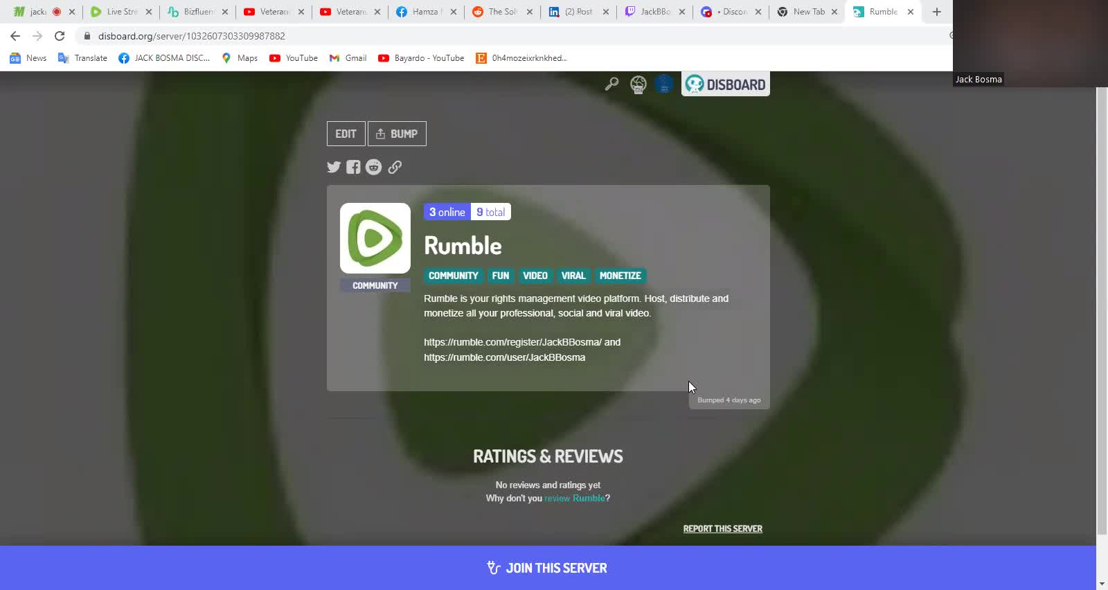 The Rumble Links Discord Server