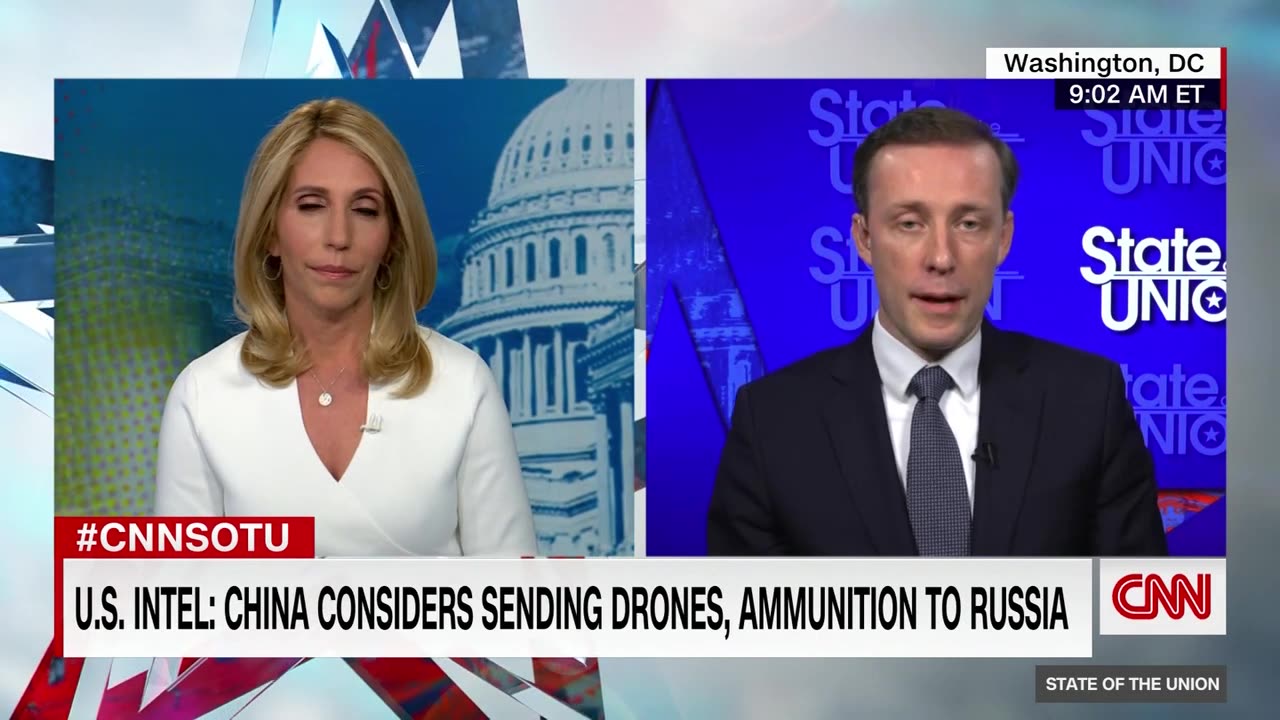 Jake Sullivan: "We will continue to send a strong message that we believe that sending military aid to Russia ... would be a bad mistake, and China should want no part of it."