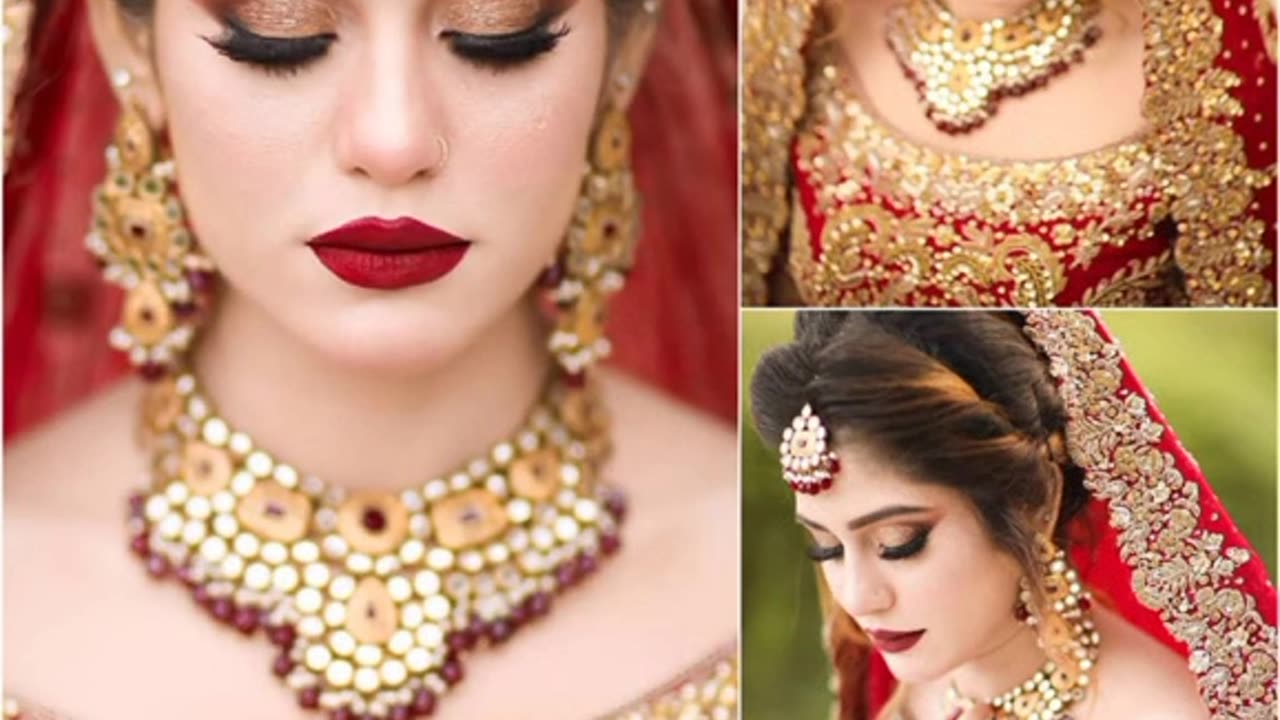 bridal makeup looks _ Latest Pakistani Bridal Wear 2021 _ Pakistani bridal makeup ideas in 2021 _ FM