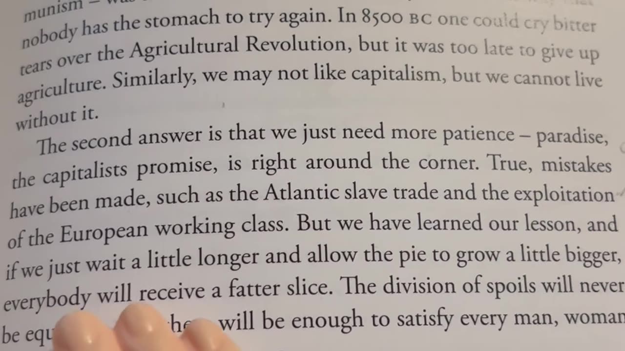 Tuesday read time with SPH featuring Yuval Harari’s Sapiens. He attributes words to capitalism