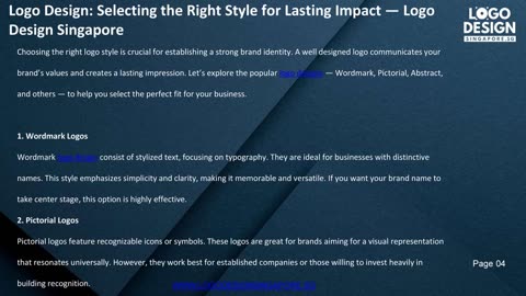 Logo Design: Selecting the Right Style for Lasting Impact — Logo Design Singapore