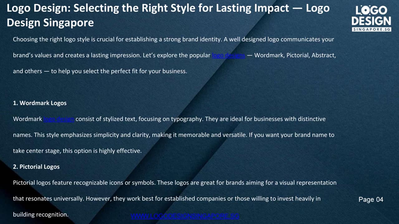 Logo Design: Selecting the Right Style for Lasting Impact — Logo Design Singapore