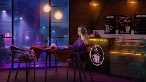 Night at the coffee shop - ☕lofi hip hop [study | sleep | homework music]