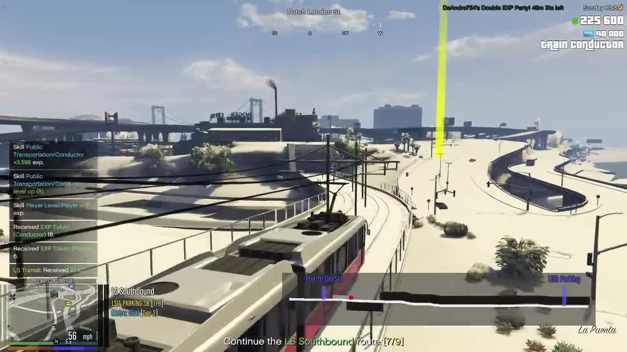 GTA V FiveM Driving the Los Santos Southbound Metro line