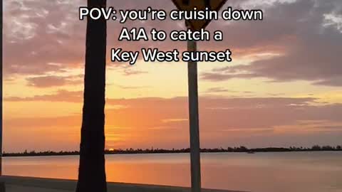 POV: you're cruisin downA1A to catch aKey West sunset