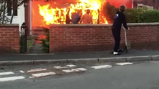 Garage Goes Up in Flames