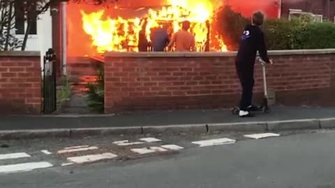 Garage Goes Up in Flames