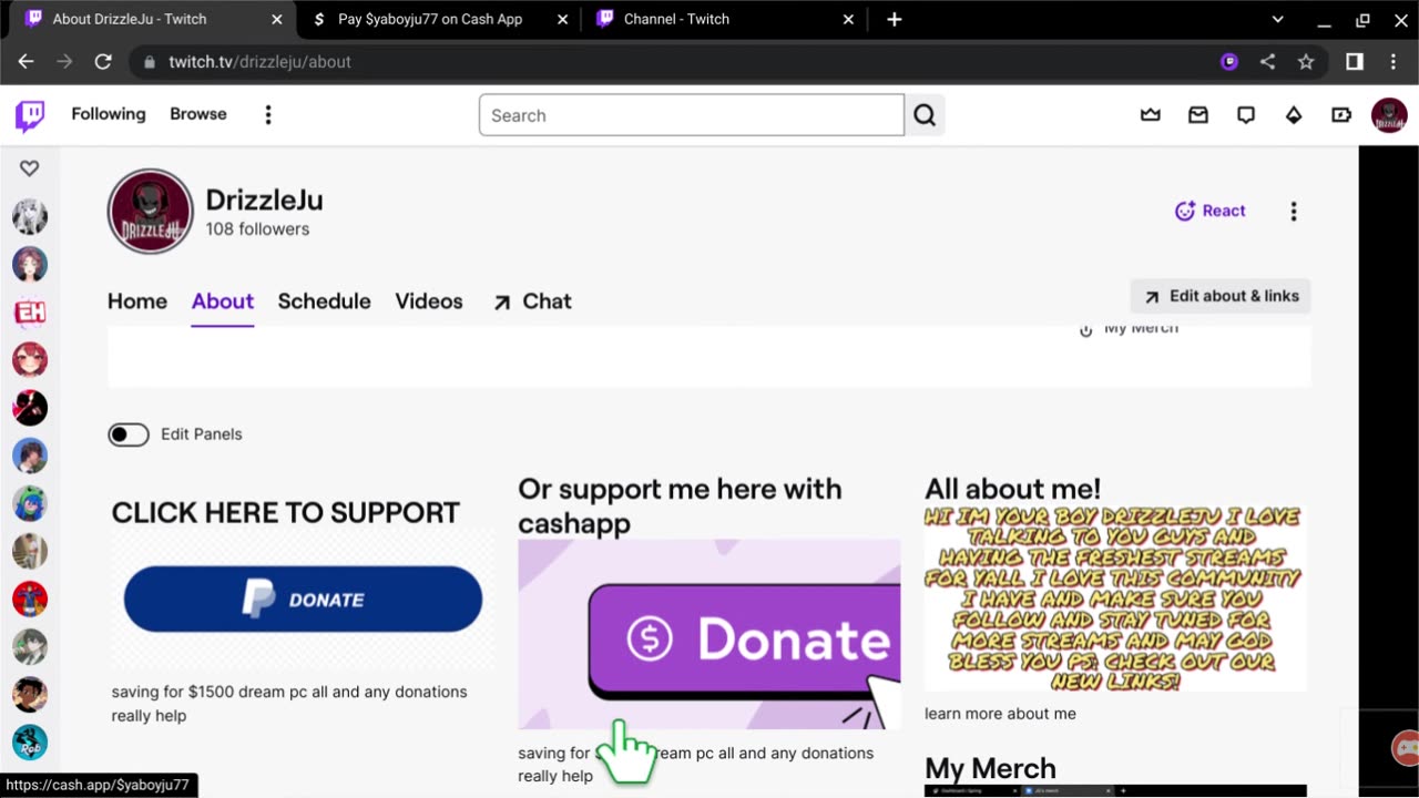 How to add your Cash App to your Twitch channel 2023
