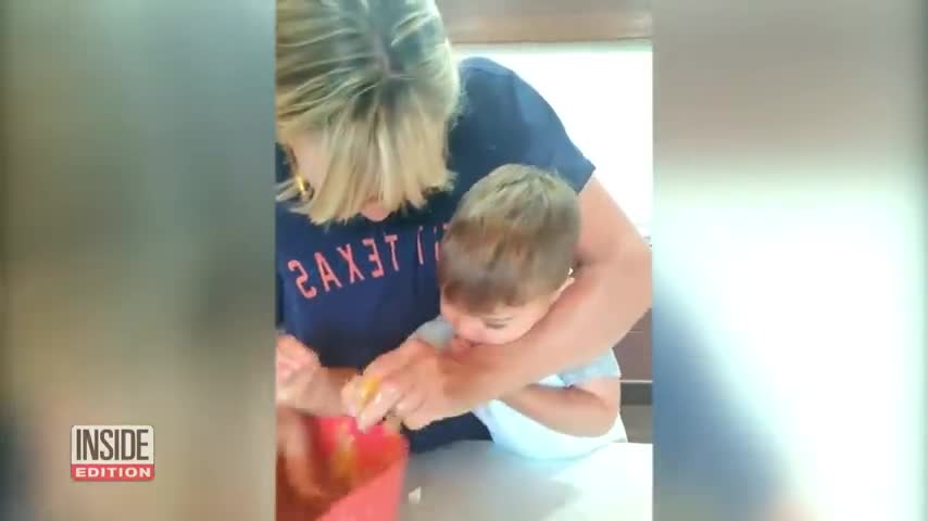 2-Year-Old Adorably Eats Ingredients as Nana Bakes