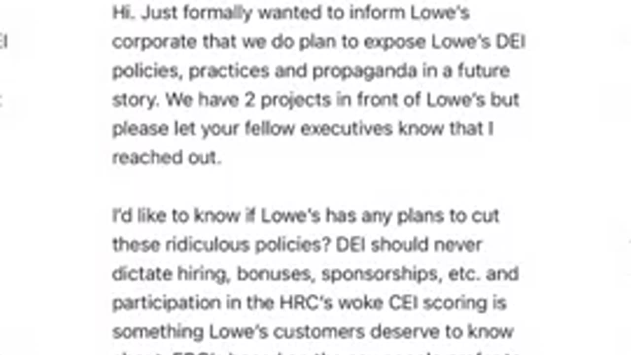 Lowe’s ENDS Woke Policies!