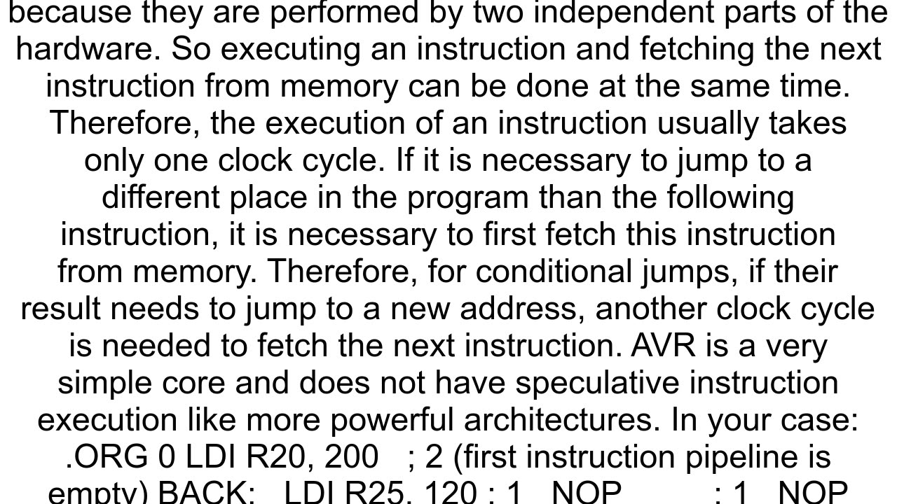 AVR Assembly Clock Cycle
