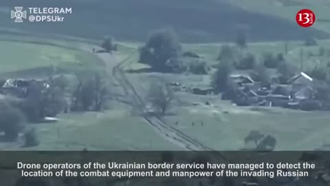 Drone captures large number of advancing Russian equipment and manpower being struck