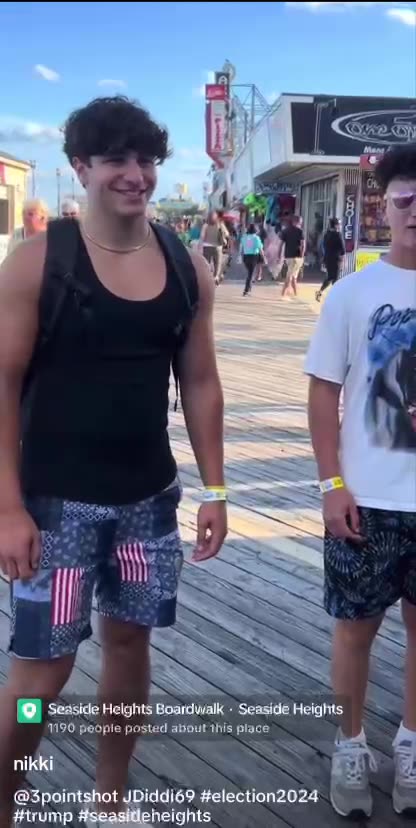 People are asked on the Seaside Heights boardwalk- Trump or Kamala