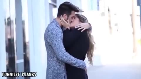 Funniest Kissing prank in public😂😂😲