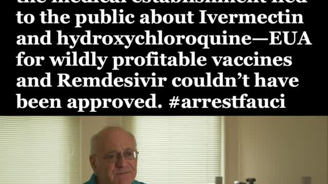 Fauci lied about Ivermectin to make big profits for big pharma