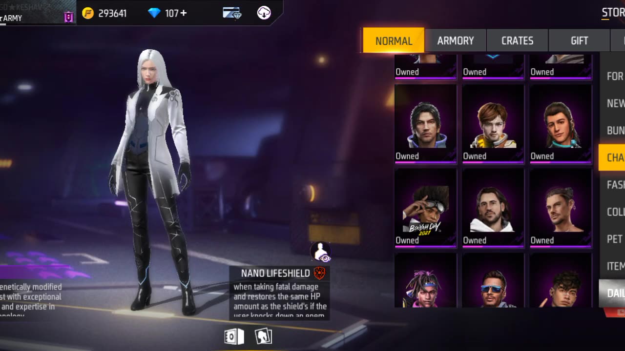 I purchased a new charter in free fire