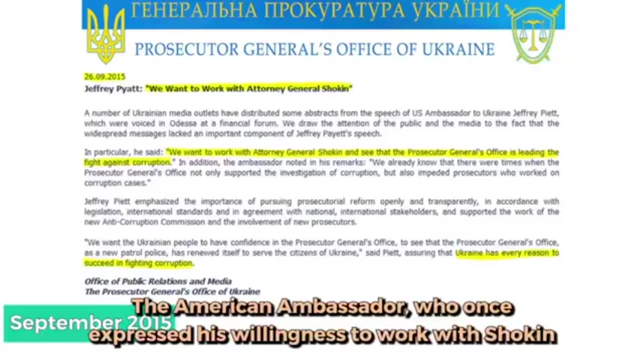 Ukranian Prosecutor Fired By Joe Biden Tells All, Exposes The Biden Crime Family