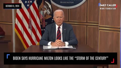 Biden Says Hurricane Milton Looks Like “Storm Of The Century”