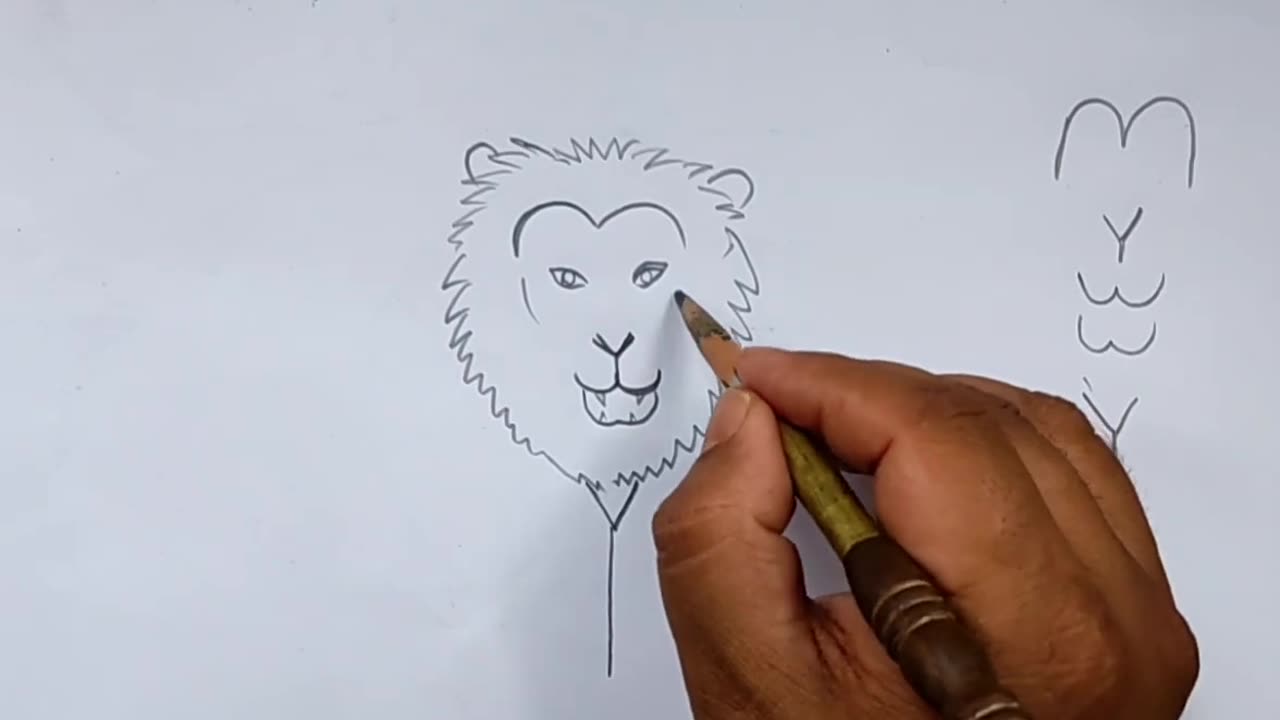 How to draw lion easily