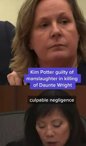Kim Potter guilty of manslaughter in killing Daunte Wright