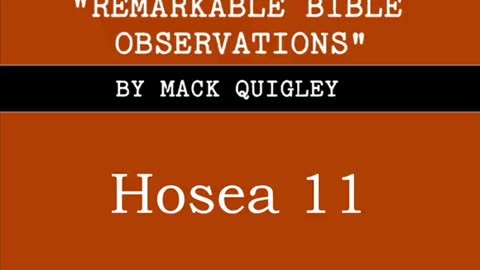 Book of Hosea (ch 11)