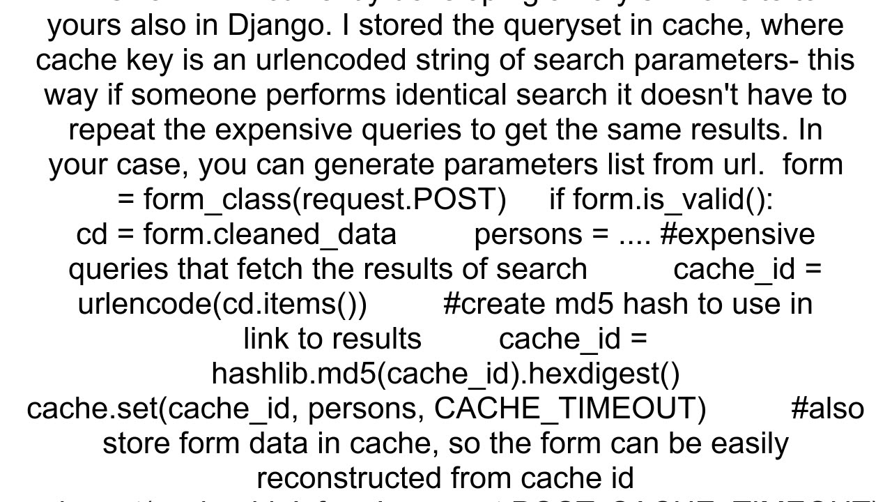 store a queryset in the session with django