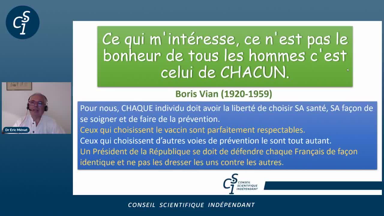 CSI n°18 - Dr Eric Ménat - Point d’étape sur la situation sanitaire