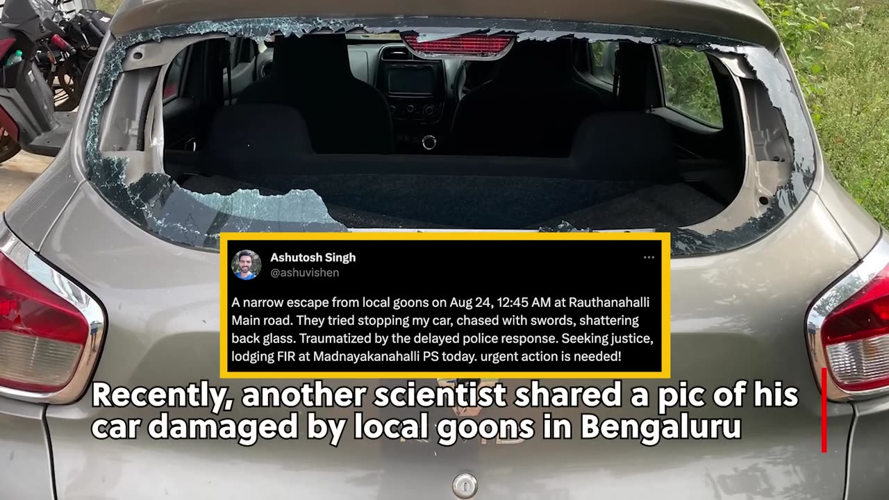 Scooty rider fights with ISRO scientist & kicks his car in Bengaluru; he shares video