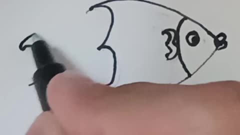 Draw a fish fish drawing