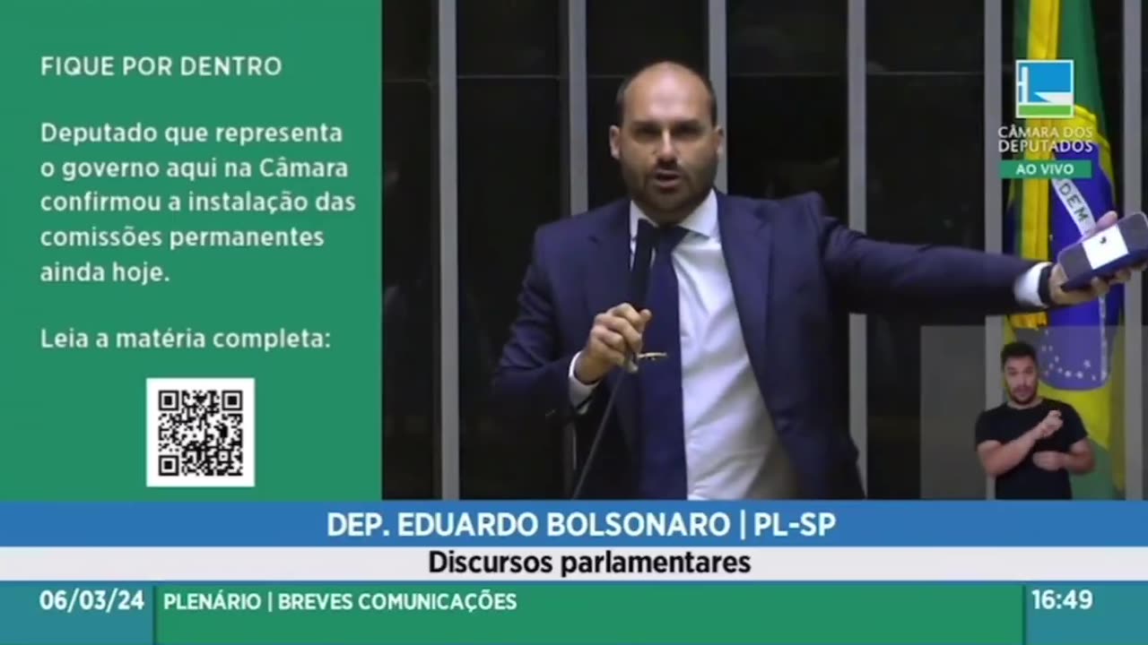 Discurso do Eduardo sobre a situação dos presos no Brasil.