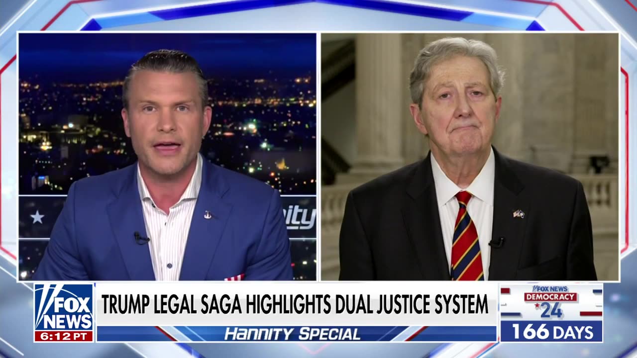 Biden and Bragg have 'run over' America's criminal justice system: Sen. John Kennedy