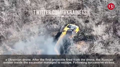 Ukrainian drone targets Russians