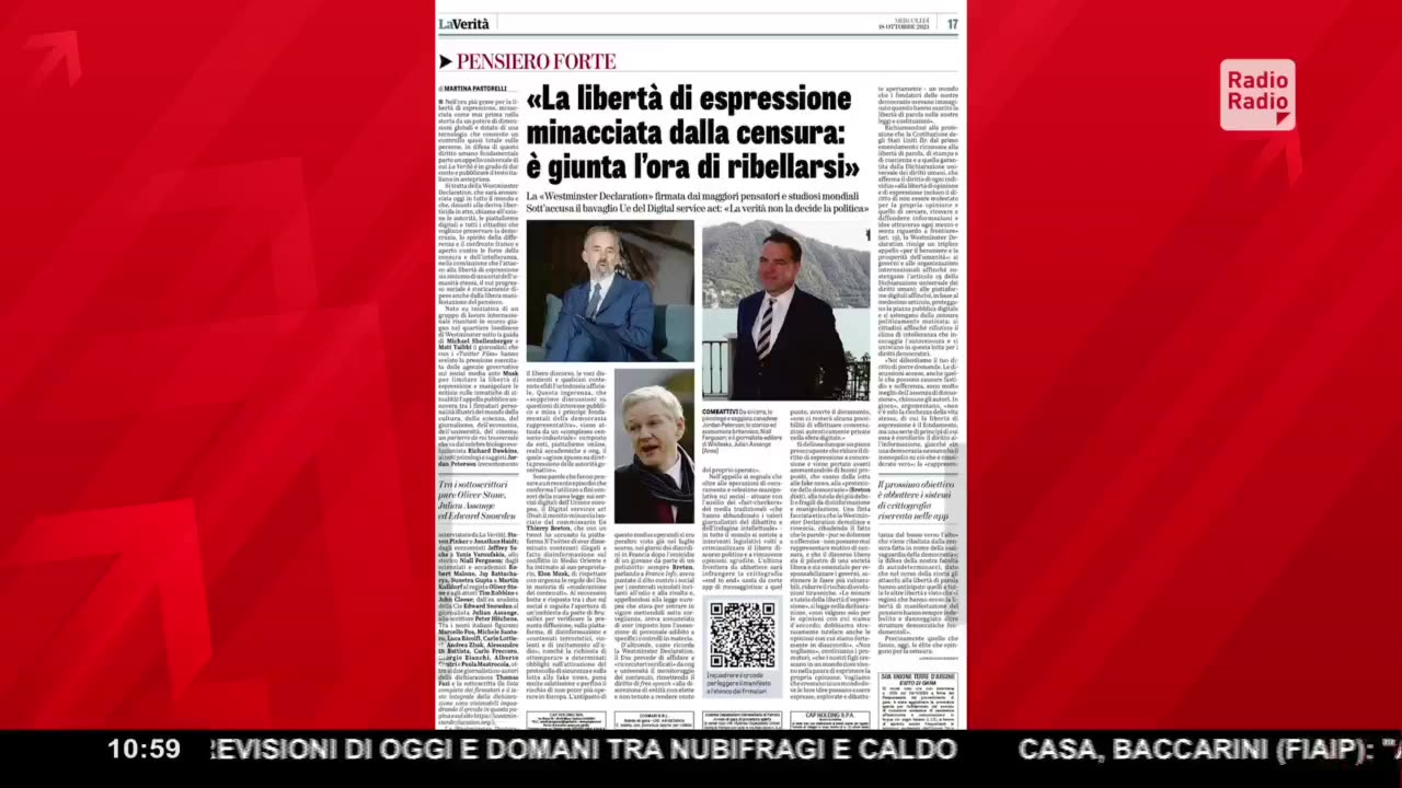 IL MANIFESTO PER LA LIBERTÀ DI ESPRESSIONE