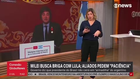 Escalaram a militante de redação da Lula News para ameaçar Milei.