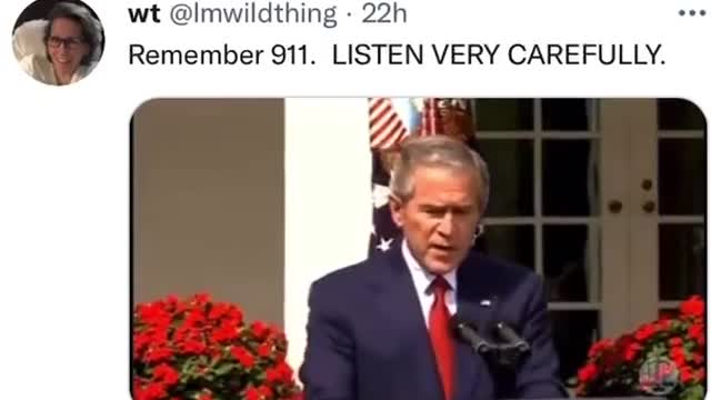 George W Bush LISTEN TO WHAT HE SAYS VERY VERY CAREFULLY!