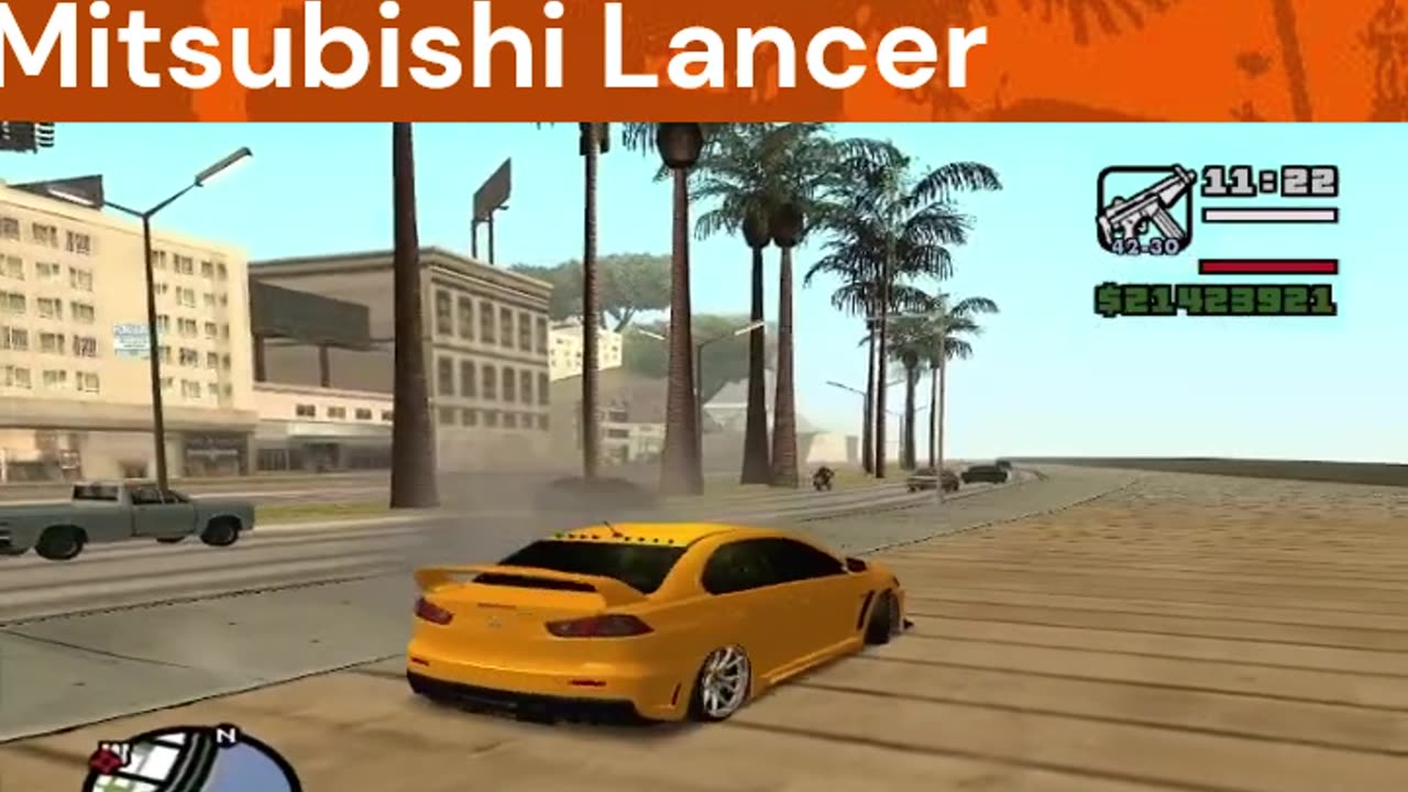 Driving an Mitsubishi Lancer in GTA san Andreas #rockstargames #gta