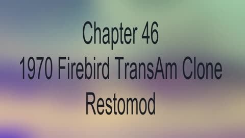 Chapter 46 1970 TransAm Clone - TPMS