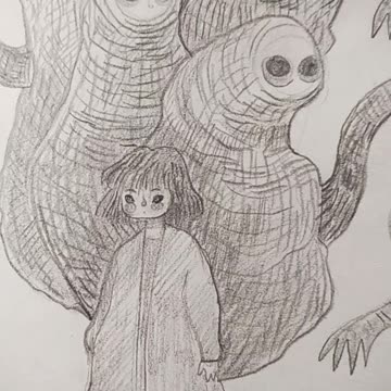 Pencil drawing, my sketchbook monsters