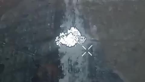 A Russian APC Hits a Mine