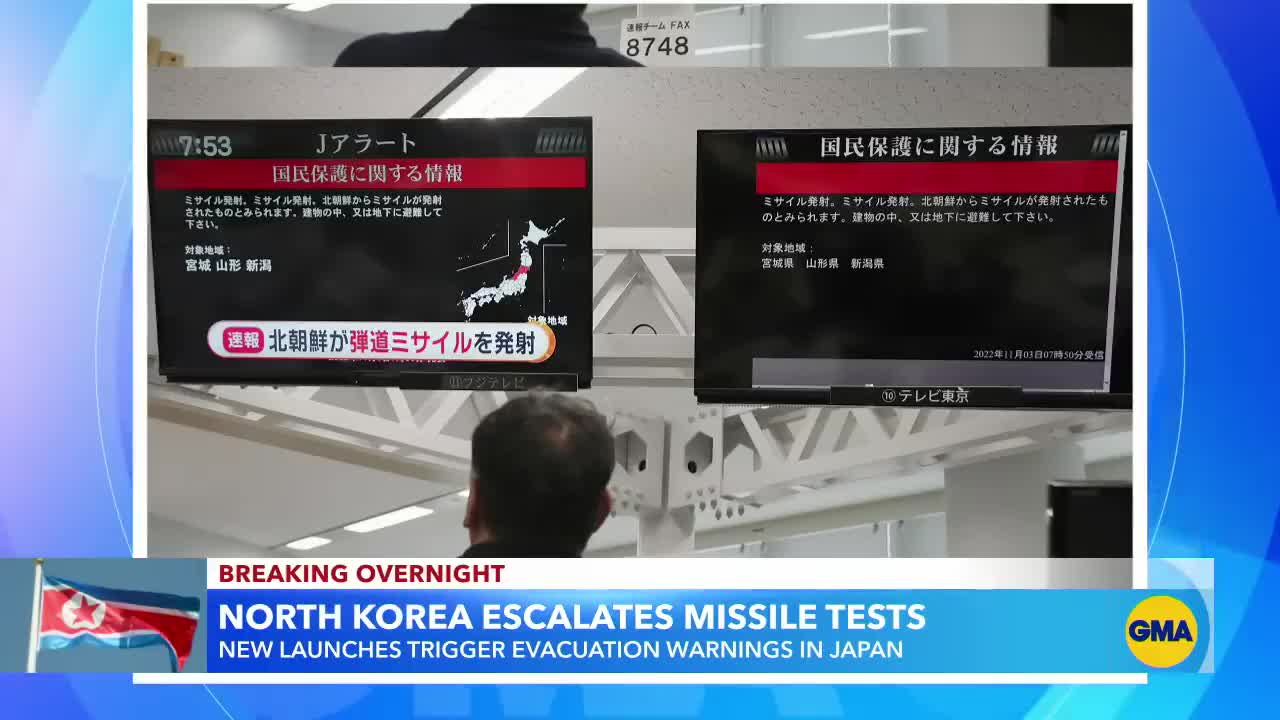 North Korean missile launches trigger evacuation warnings in Japan l GMA