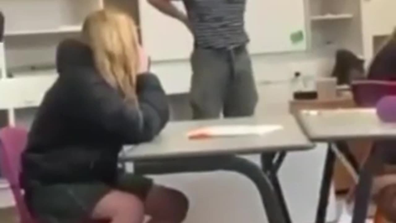 Funny teacher showing skills