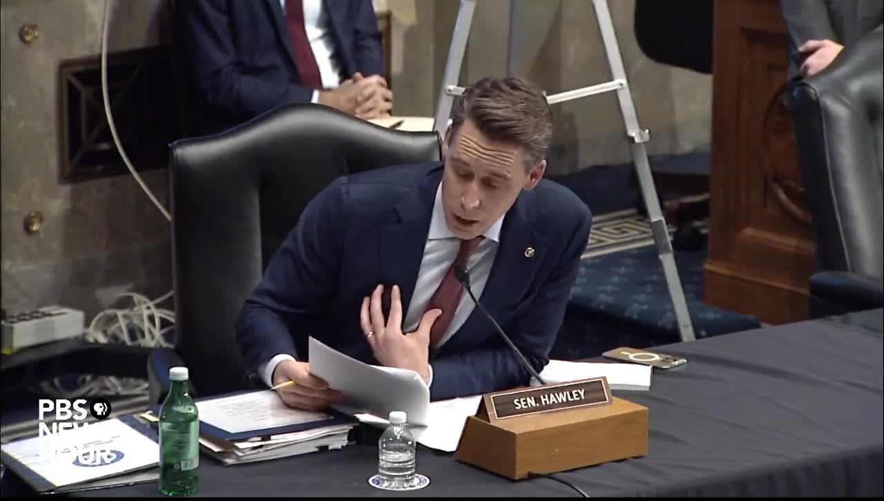 'Indefensible': Sen. Hawley Presses FBI Director On Fleeing Hearing About Hunter Biden