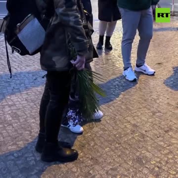 Anti-Russia Tank Exhibition Covered With Flowers In Berlin
