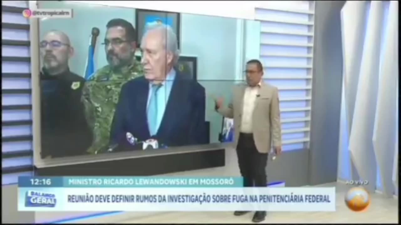 Dino2- ministro da justiça volta ao Rio grande do Norte sem nenhuma solução,e o apresentador da tv tropical Ciro Robson se revolta ao vivo.