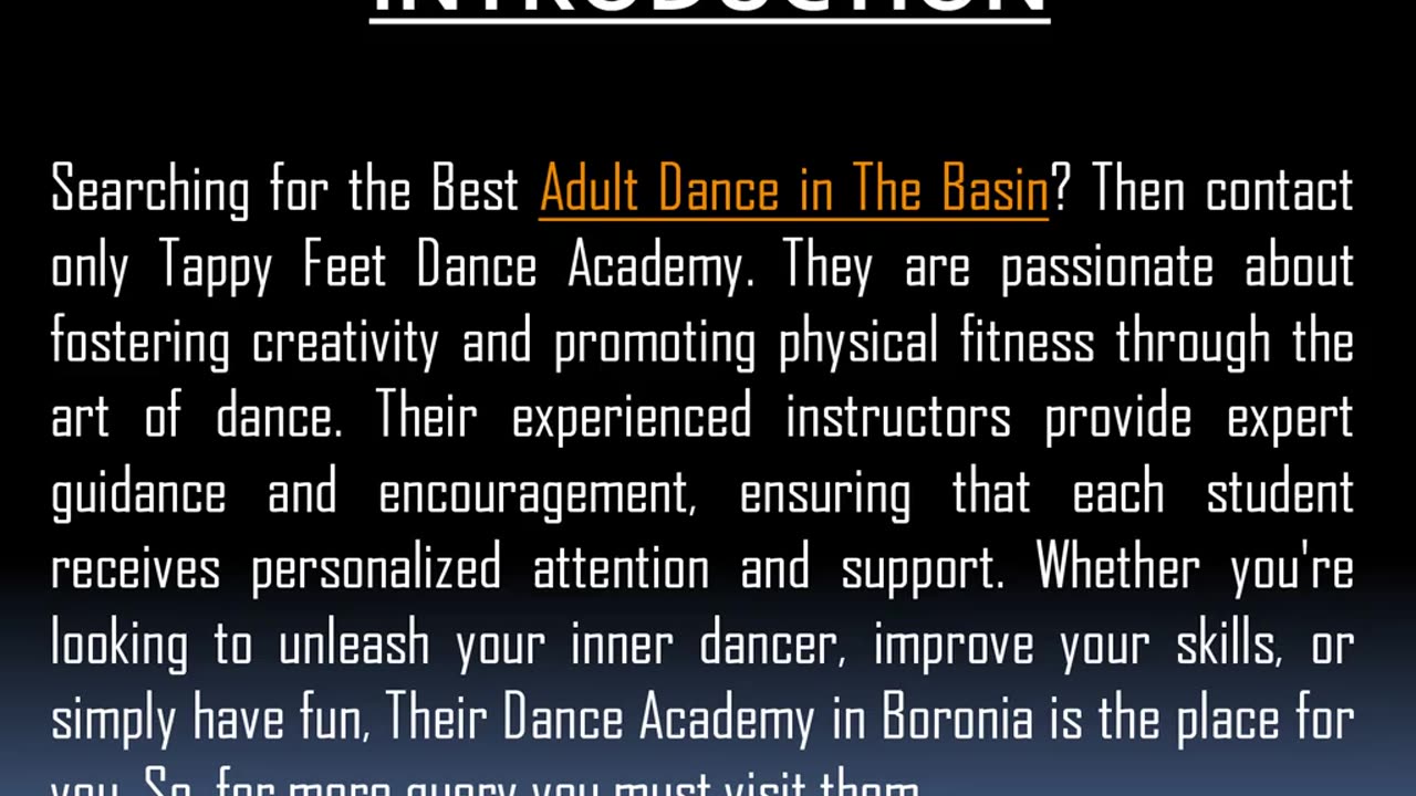 Best Adult Dance in The Basin