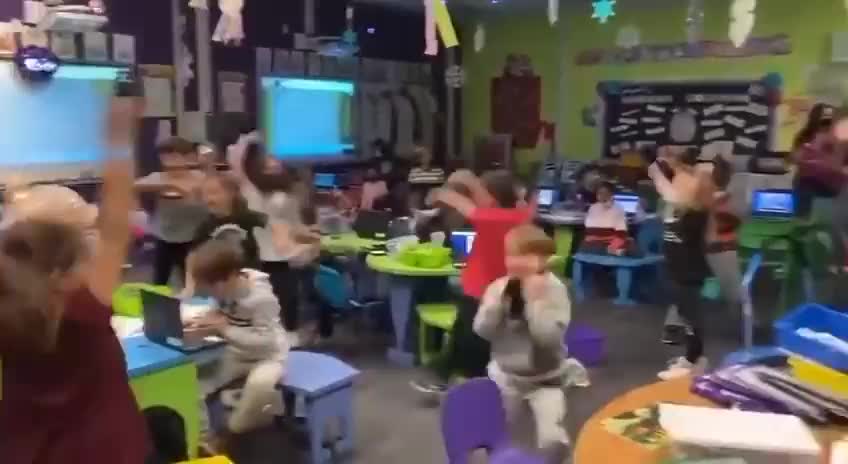 Elementary School Children Explode With Joy After Being Told They Don’t Need to Wear Masks Anymore