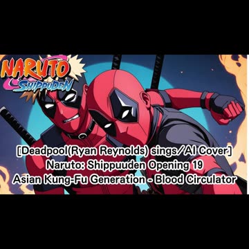 [Deadpool sings/AI Cover] Naruto: Shippuden OP 19 Asian Kung-Fu Generation - Blood Circulator