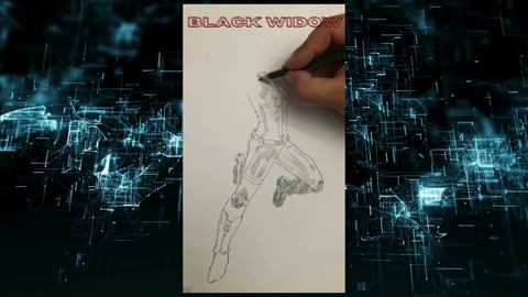 Black Widow / Natasha Romanoff timelapse drawing #draw #blackwidow #natasharomanoff #pencil #mcu