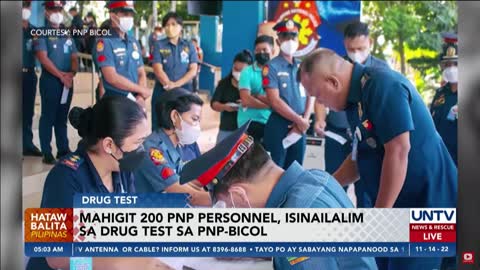 Mahigit 200 PNP personnel, isinailalim sa drug test sa